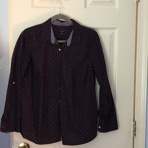 Blue long sleeve blouse